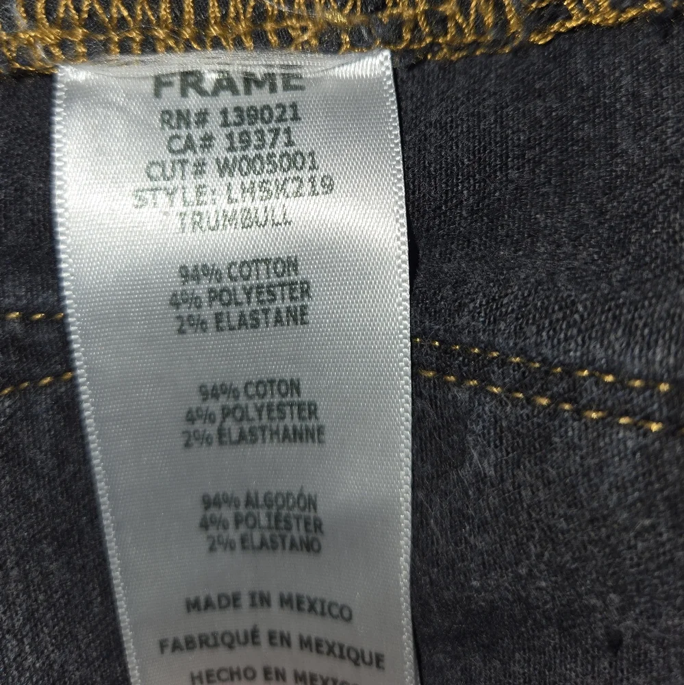 FRAME Le High Skinny Dark Blue Acid Wash Denim Jeans Size 29